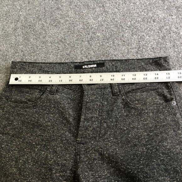 Baldwin Pants Mens 30x34 Black Speckle Classic Slim Japan Fabric Made in USA - Picture 5 of 13